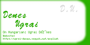 denes ugrai business card